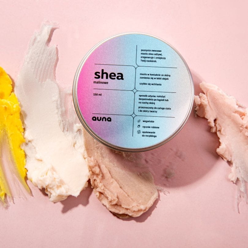 AUNA Masło SHEA malinowe 150 ml z olejem malinowym i wit. E.jpg