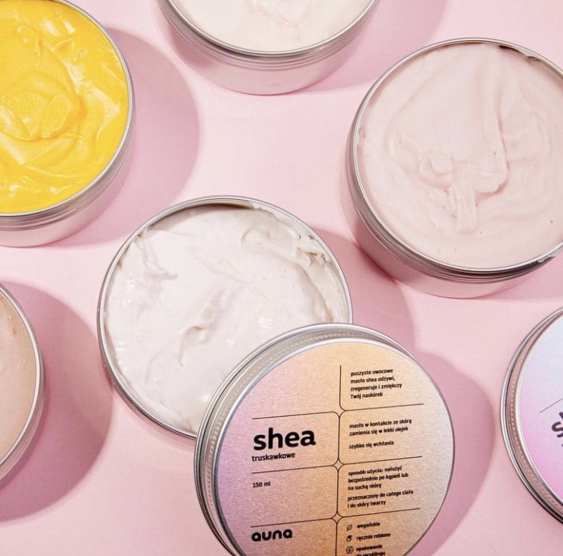 AUNA Masło shea truskawkowe 150 ml z olejem truskawkowym i wit. E.jpg